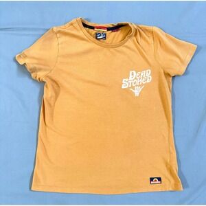 Superdry Kids Dead Stoked Graphic Tee Mustard Yellow Short Sleeve T-Shirt US 6